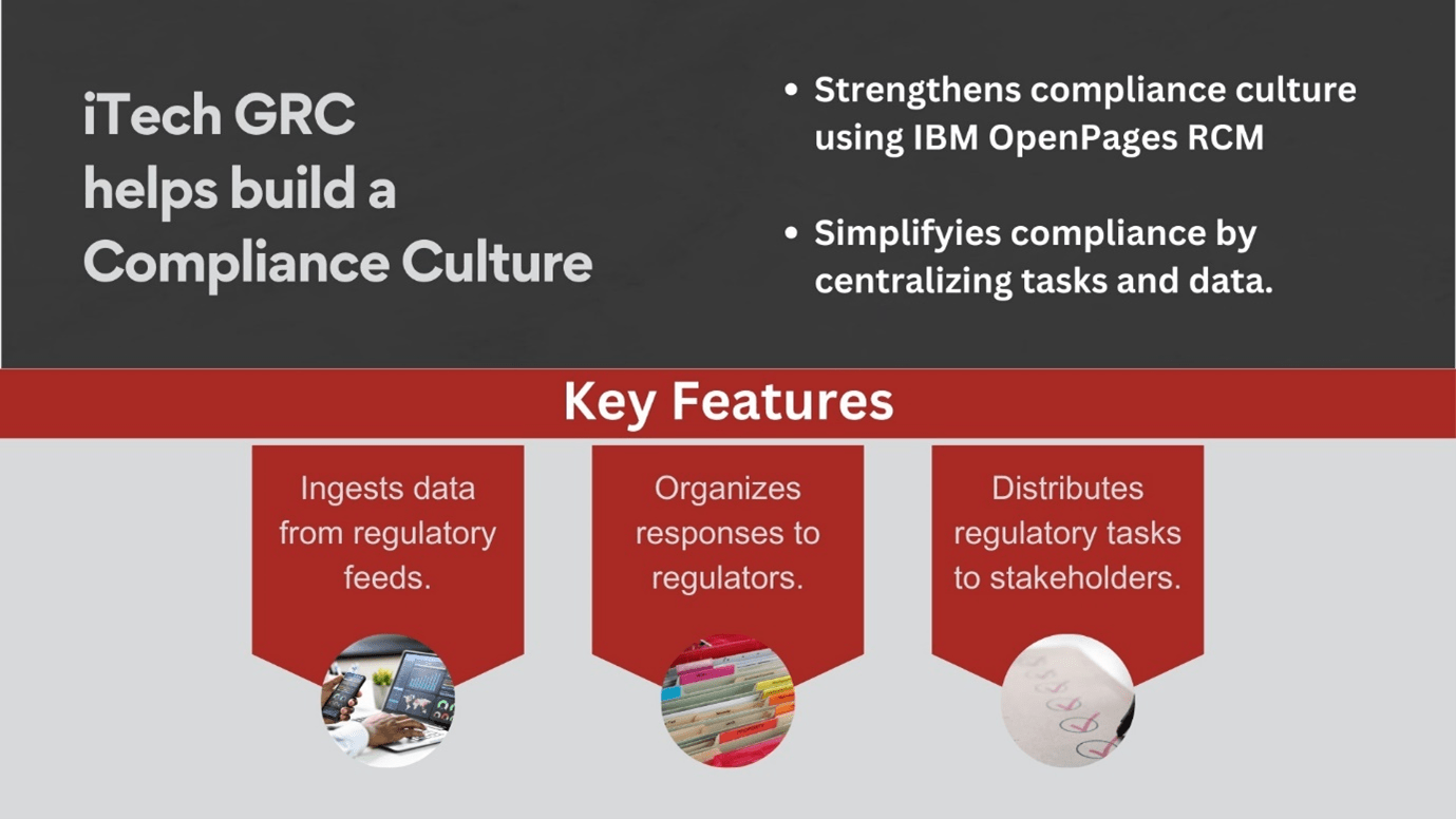 iTech GRC strengthens compliance culture in financial institutions with IBM OpenPages RCM.